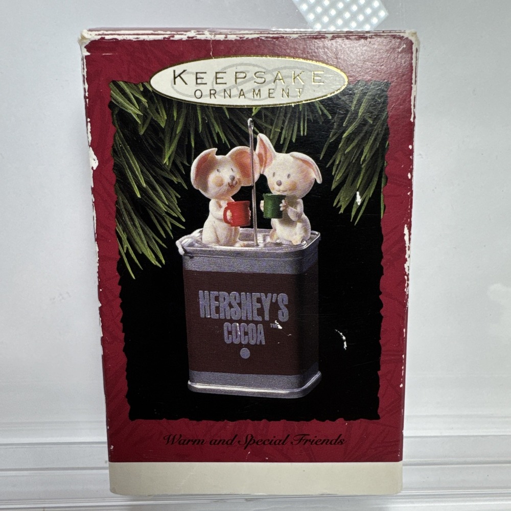 Hallmark Keepsake 1993 Ornament Warm & Special Friends Hershey Cocoa Mice QX5895